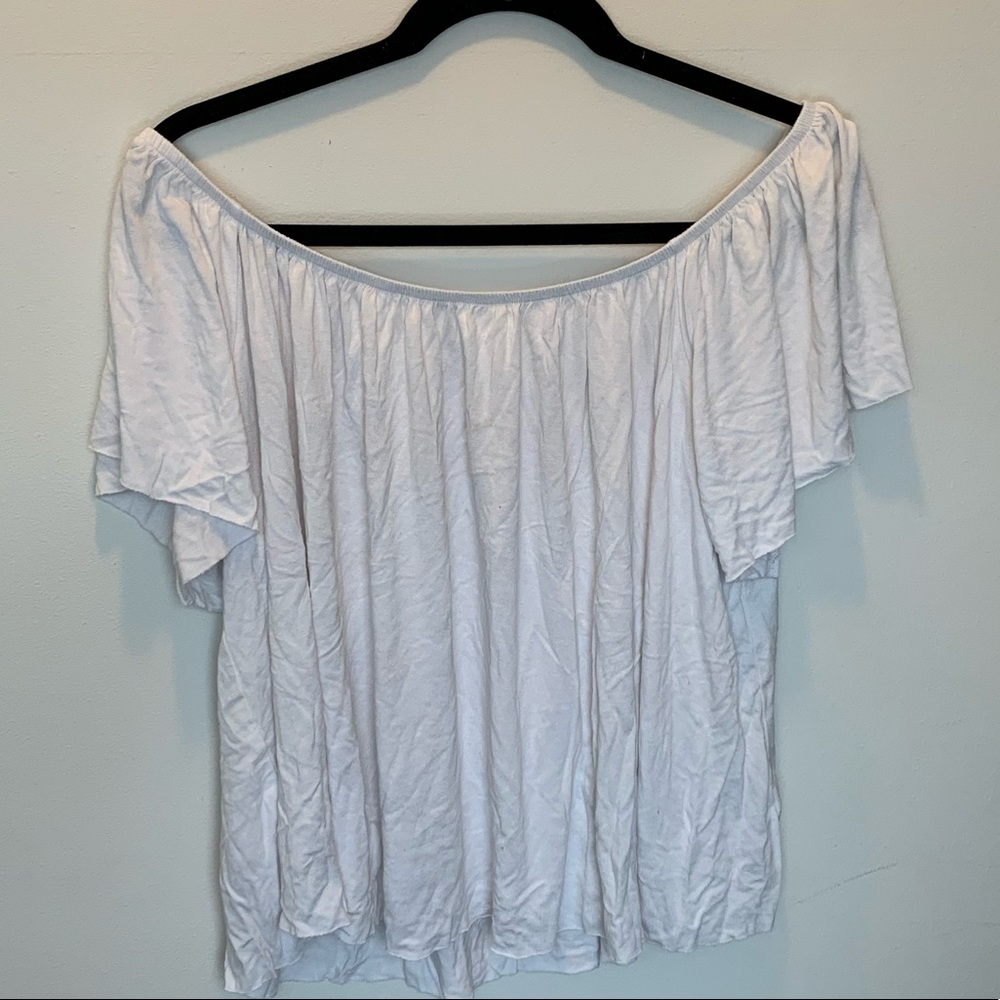 White off the shoulder top